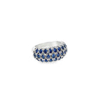 SAPPHIRE QUILT SILVER RING
