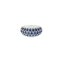 SAPPHIRE QUILT SILVER RING