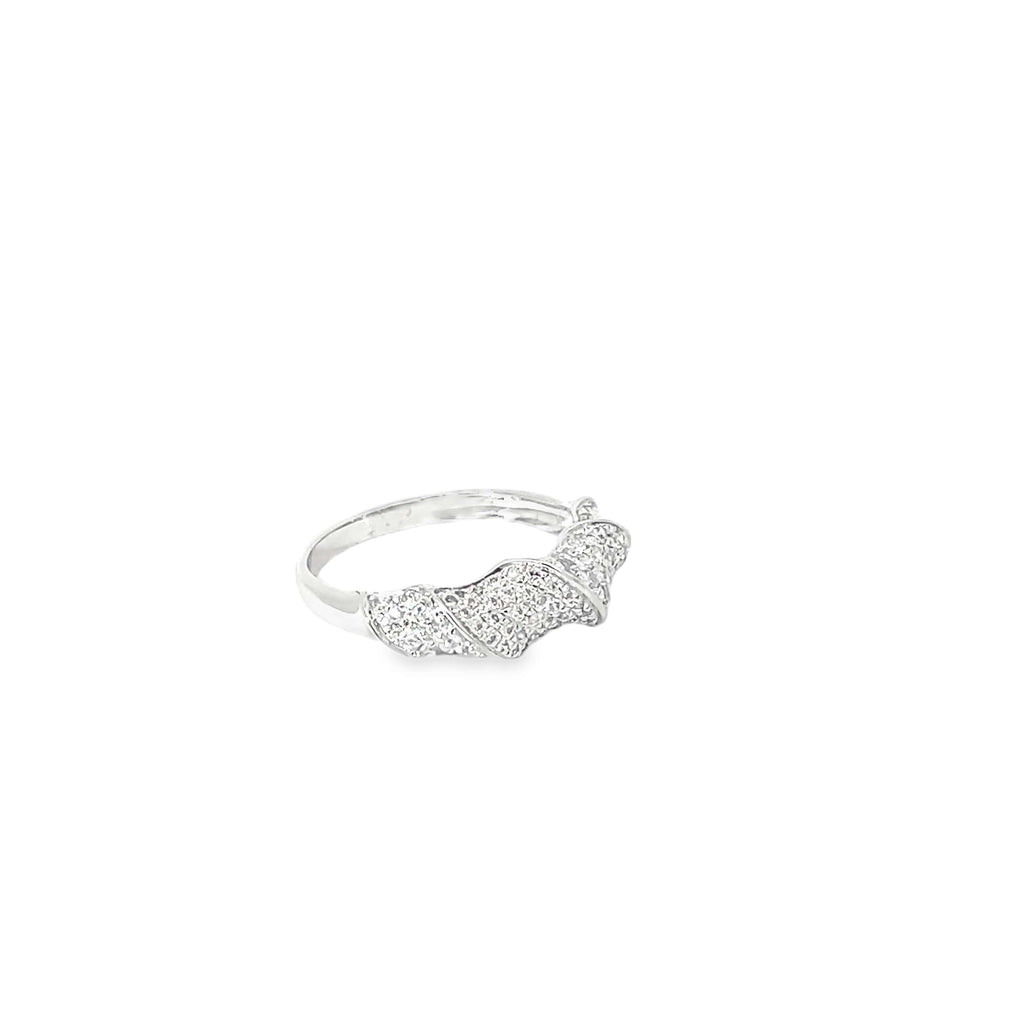 GLISTEN SWIRL SILVER RING