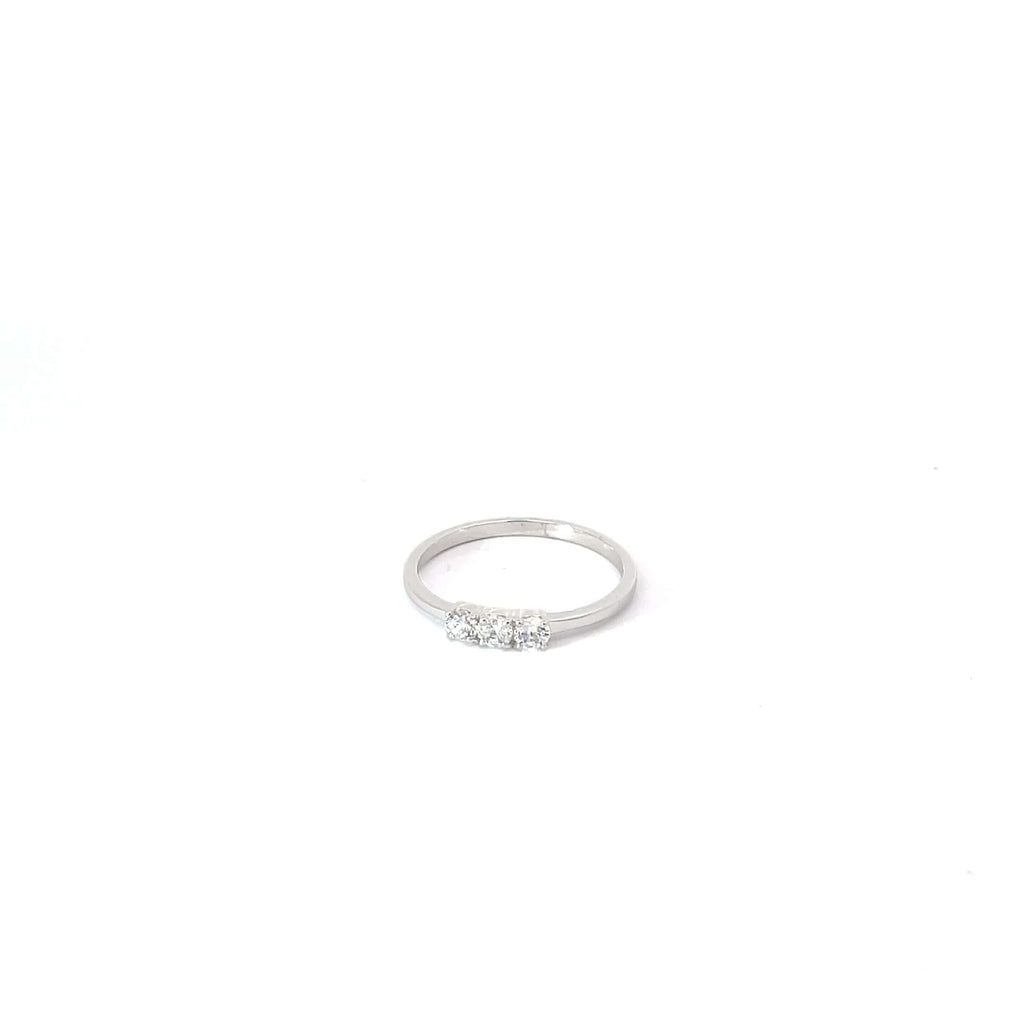 TRIPLE DAZZLE SILVER RING