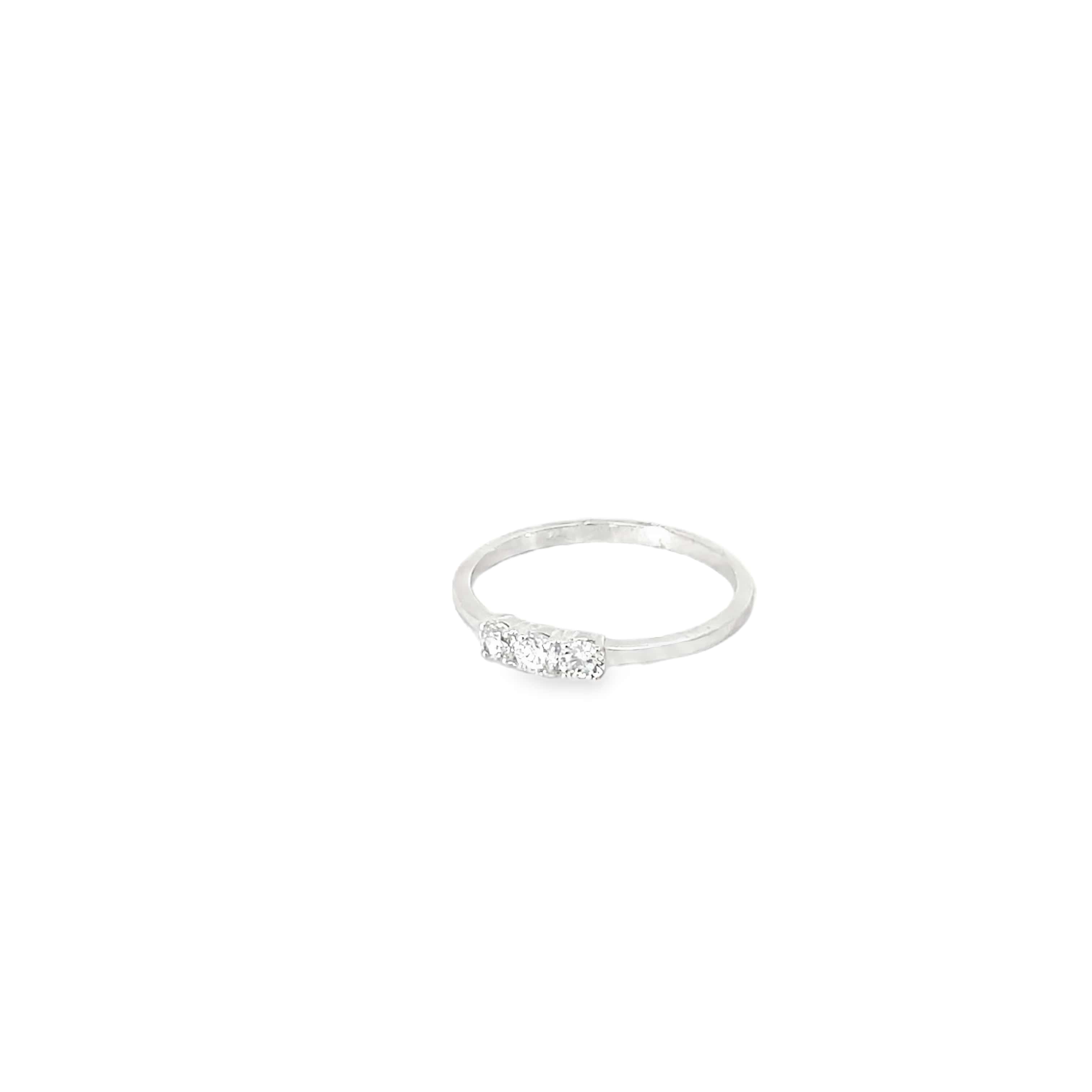 TRIPLE DAZZLE SILVER RING
