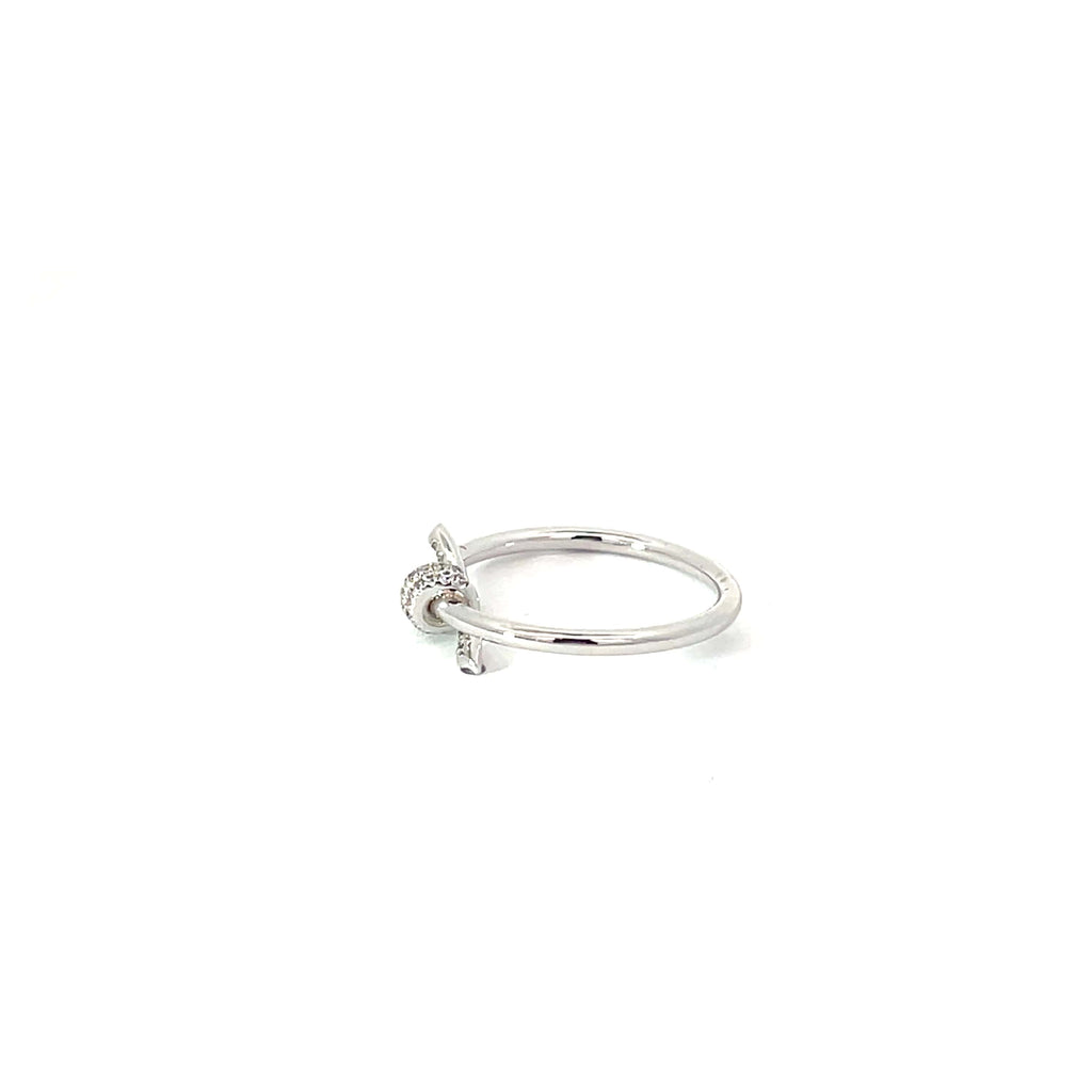 LOVING TIES KNOT SILVER RING