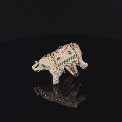ROSE GOLD MAHARAJA ELEPHANT RING