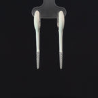 WHITE SILVER GLIDE EARRINGS