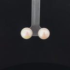 SILVER WHITE CLASSIC STUDS