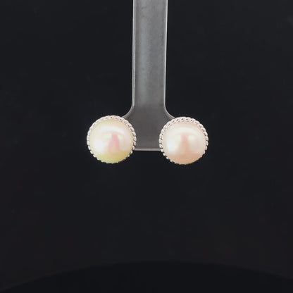 SILVER WHITE CLASSIC STUDS
