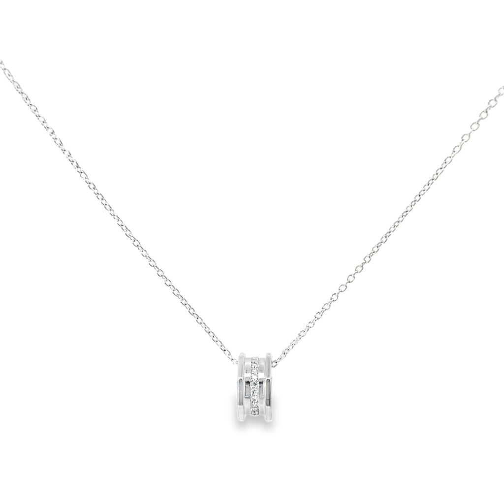 ELEGANT CIRCLE CHARM SILVER PENDANT CHAIN