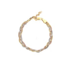 BRAIDED THREE TONE SILVER BRACELETE