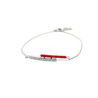 CRIMSON BAR SPARK SILVER BRACELET