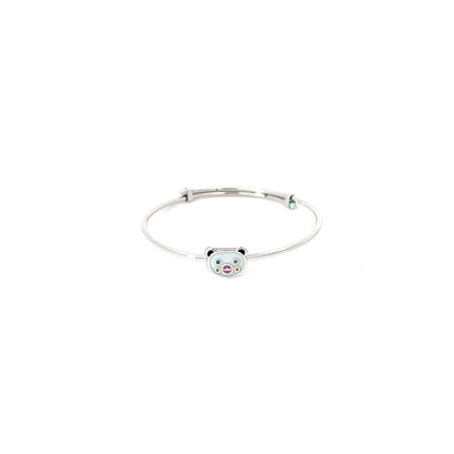 CUTE BEAR FACE SILVER KIDS KADA