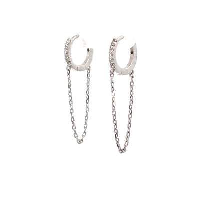 CHAINED GRACE SILVER HOOPS