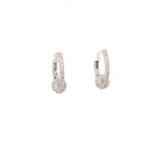 CRYSTAL ORBIT SILVER HOOPS
