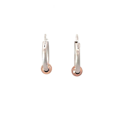 DUAL TONE SILVER HOOPS
