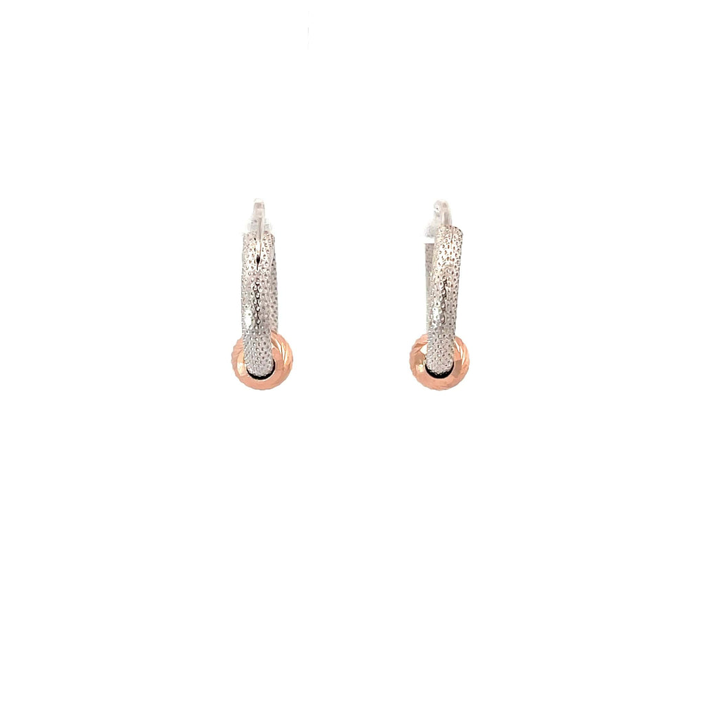 TEXTURED TWIST SILVER HOOPS