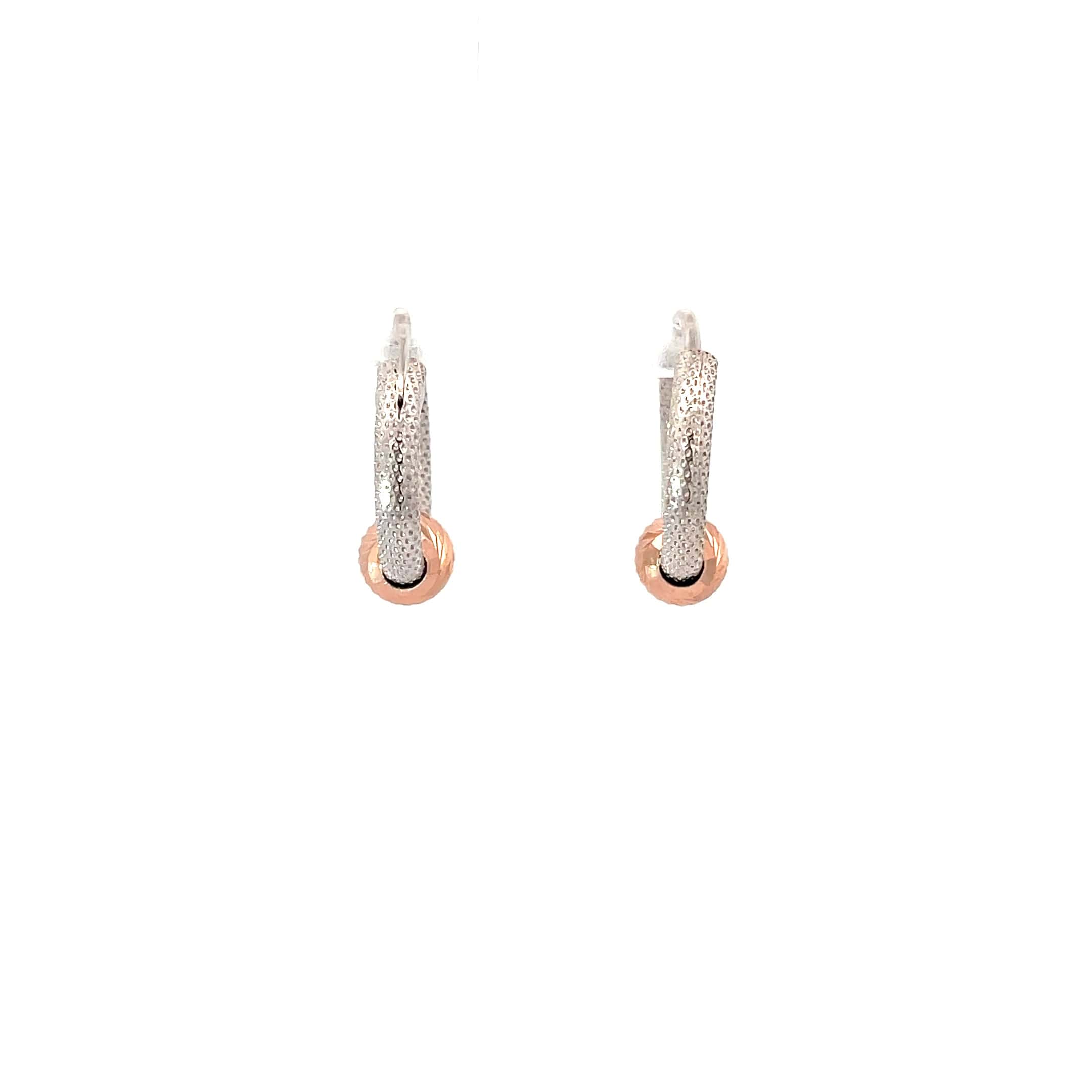 TEXTURED TWIST SILVER HOOPS