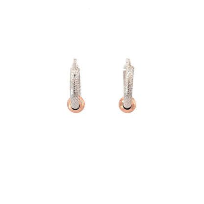 TEXTURED TWIST SILVER HOOPS