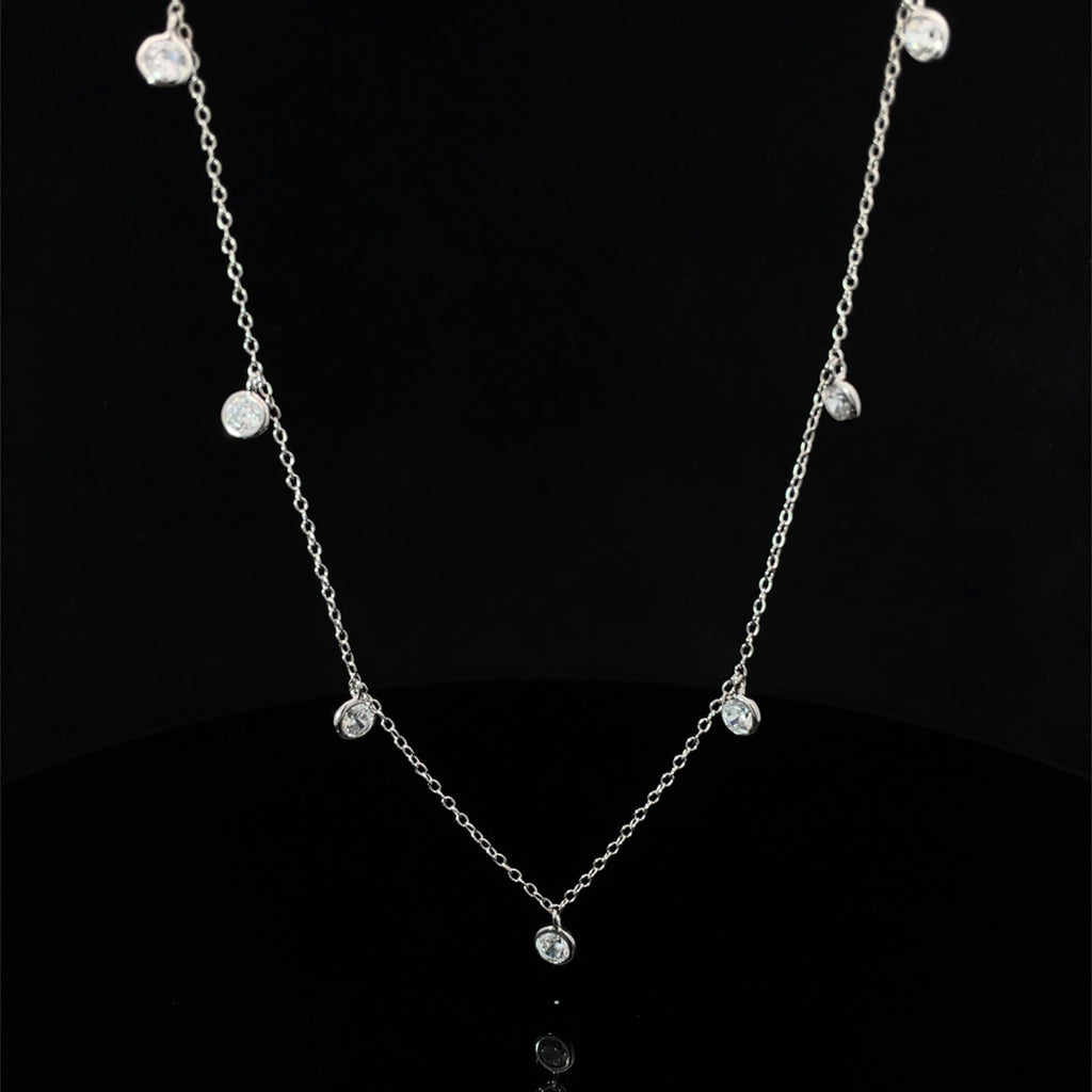 TWINKLE DROP SILVER NECKLACE