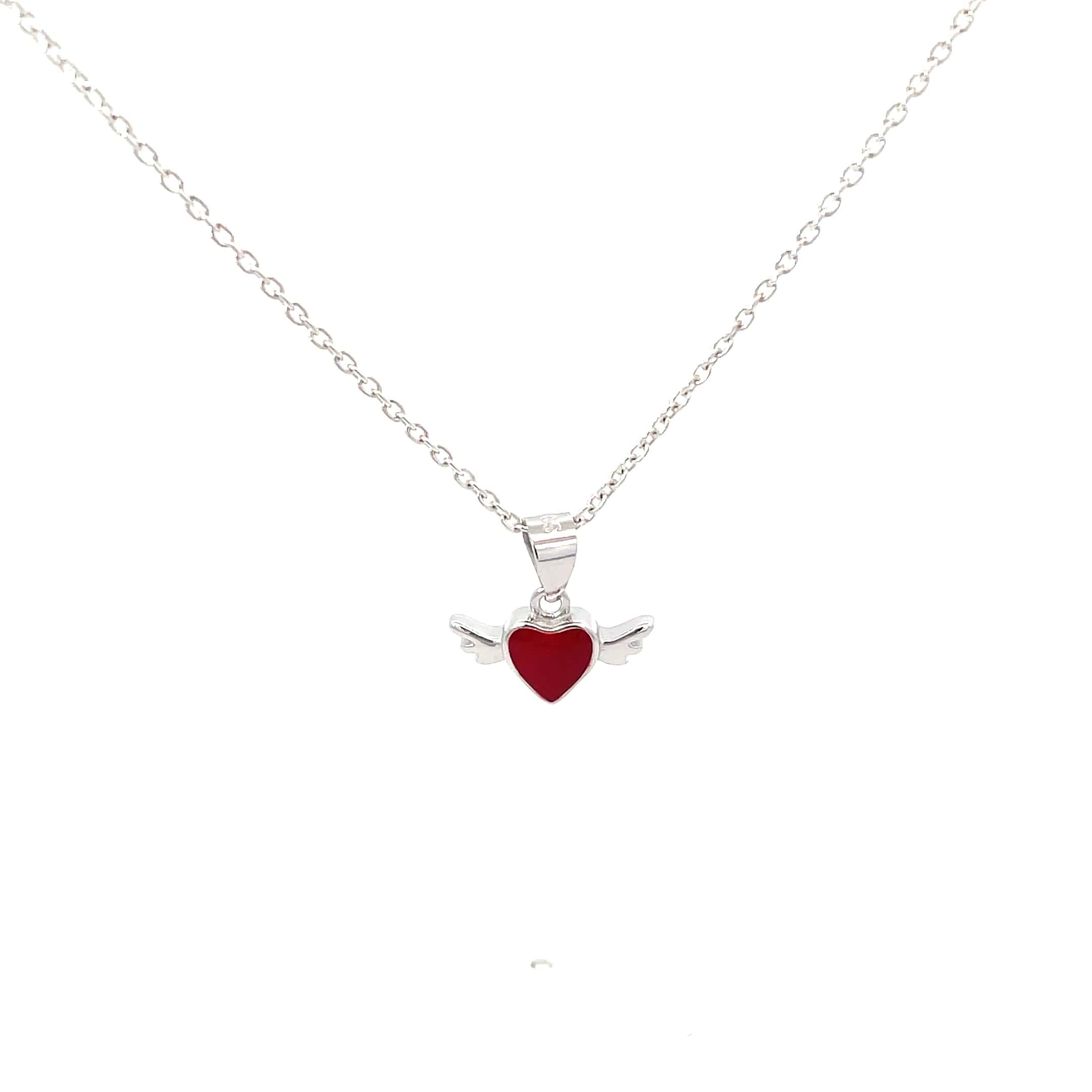 LITTLE ANGEL HEART SILVER PENDANT CHAIN