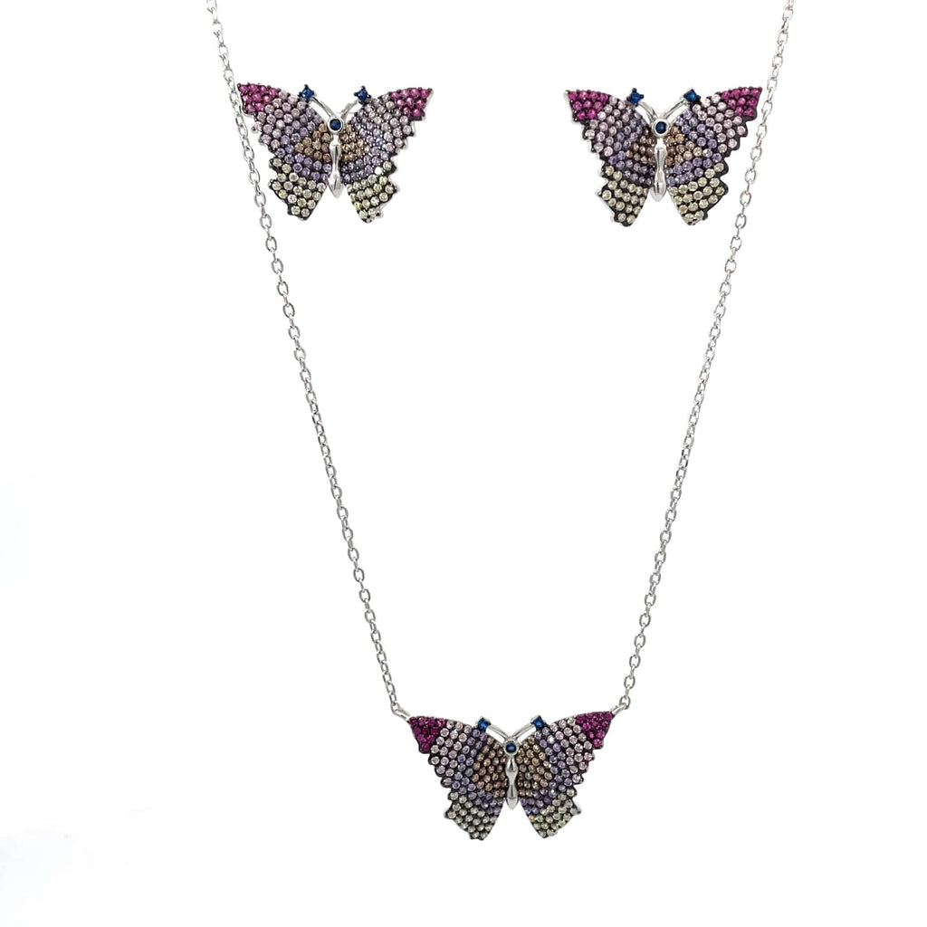 SILVER ENCHANTED BUTTERFLY SET