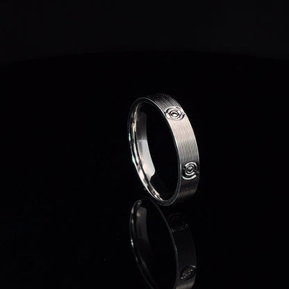 LINEAR TEXTURE SILVER BAND