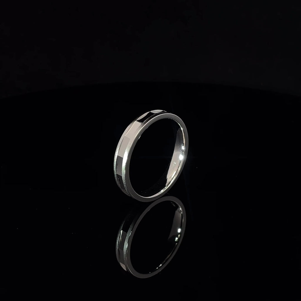 MIRROR EDGE STERLING SILVER BAND RING