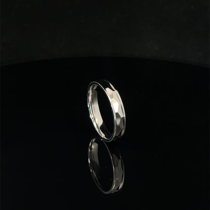 PRISM FACETED SILVER BAND