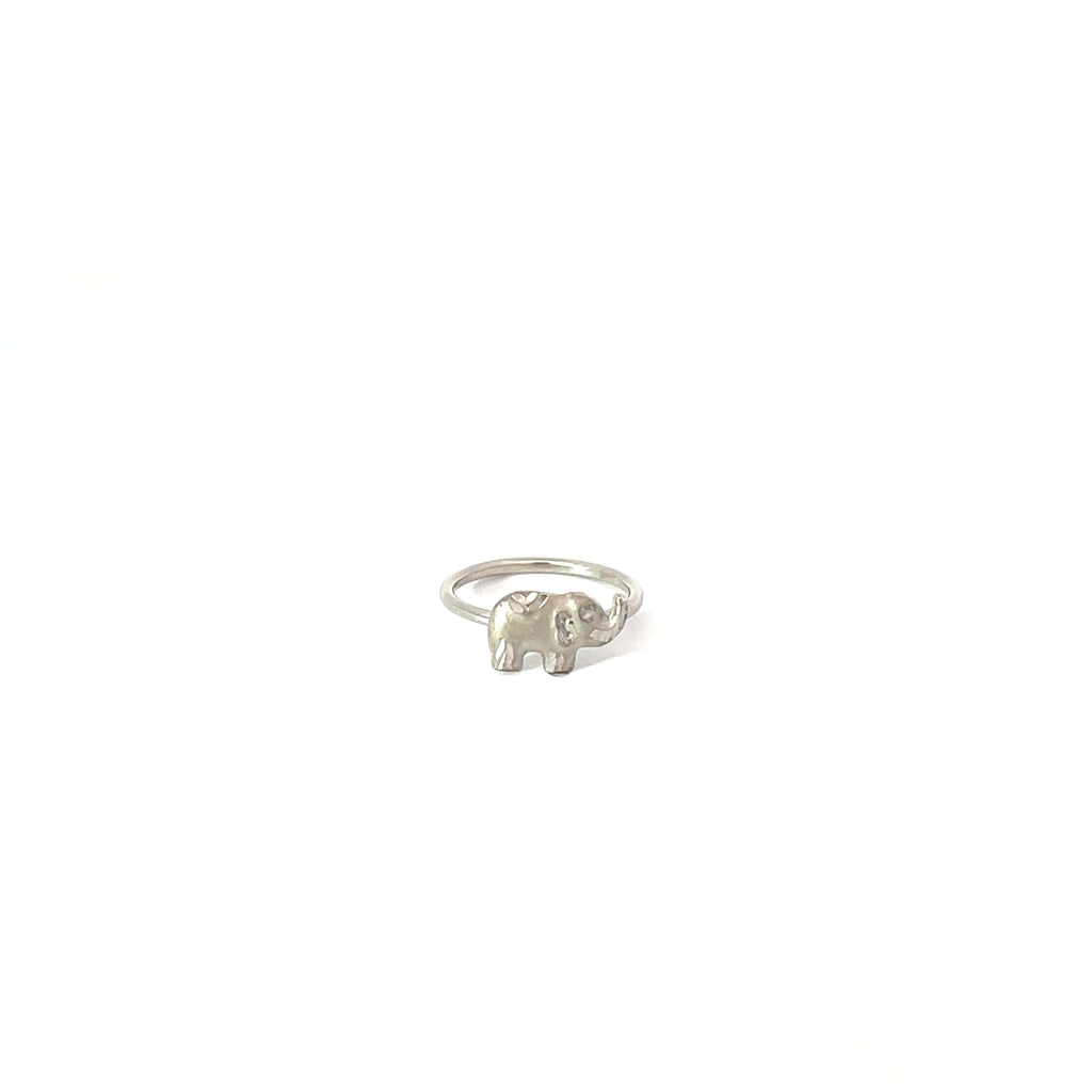 CUTE ELEPHANT KIDS SILVER RING