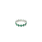 GREEN MEADOW SILVER FLORAL BAND