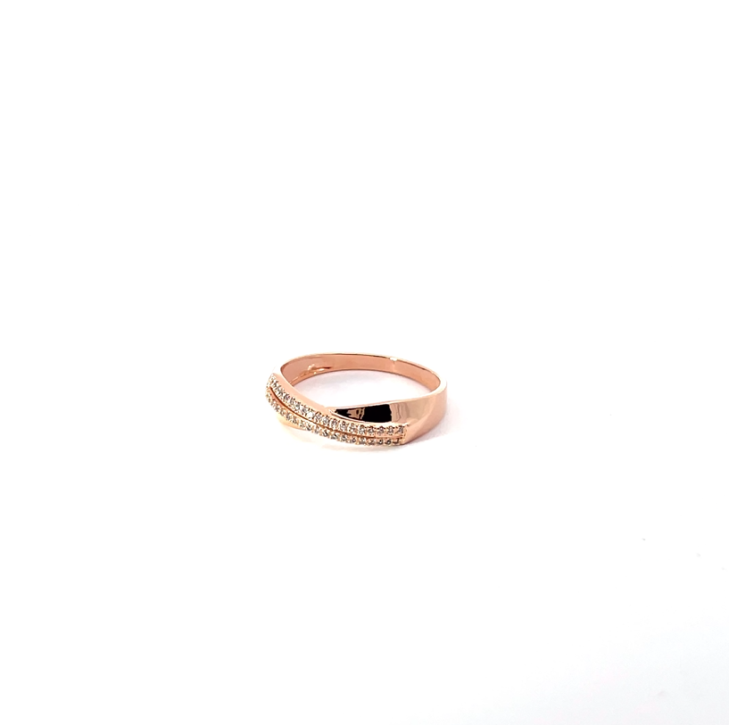 CRYSTAL CURVE ROSE RING