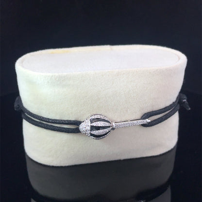 MACE - SILVER KEEPSAKE BAND (BLACK)