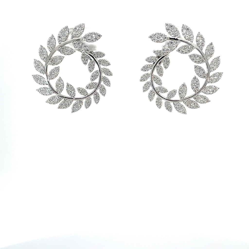 SPIRAL VICTORY SILVER EARRINGS