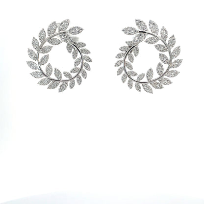 SPIRAL VICTORY SILVER EARRINGS