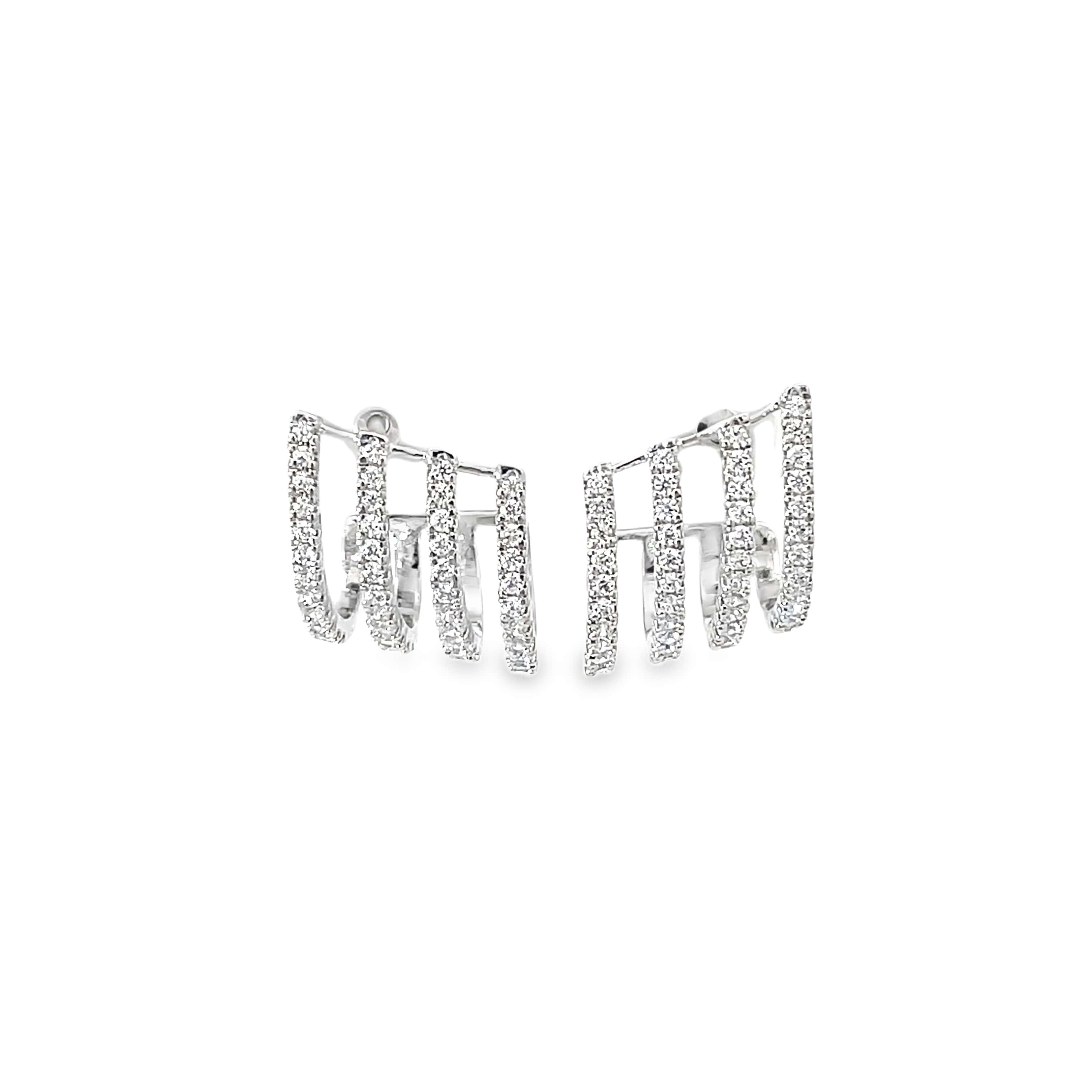 GLINT GRID SILVER EARRINGS