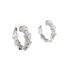 GEOMETRIC MARQUISE SILVER HOOPS