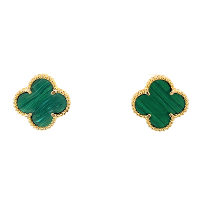CLOVER CHARM SILVER EARRINGS