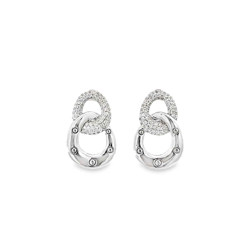 TWISTED GLAM SILVER EARRINGS