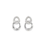 TWISTED GLAM SILVER EARRINGS