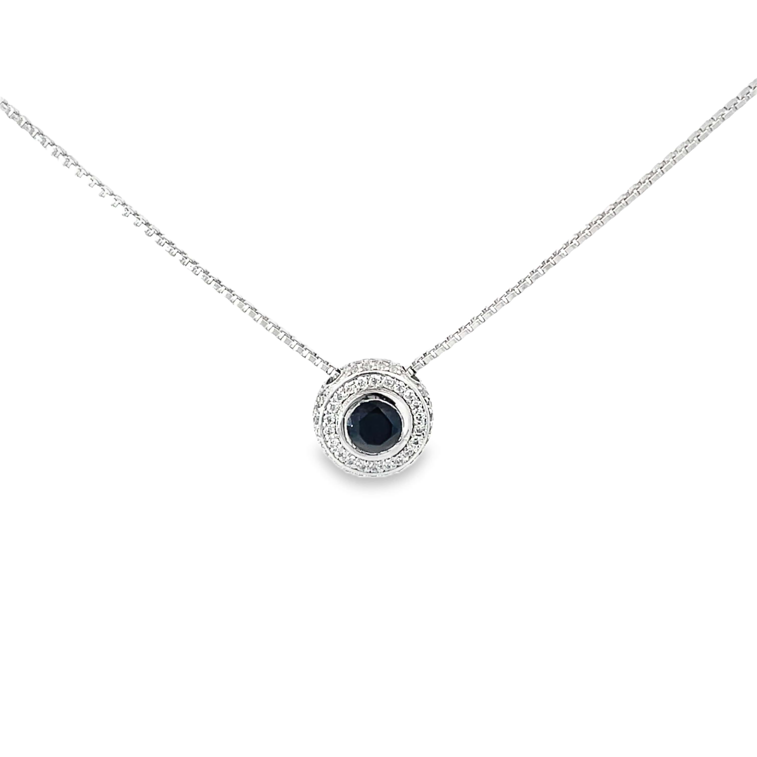MIDNIGHT HALO SILVER PENDANT