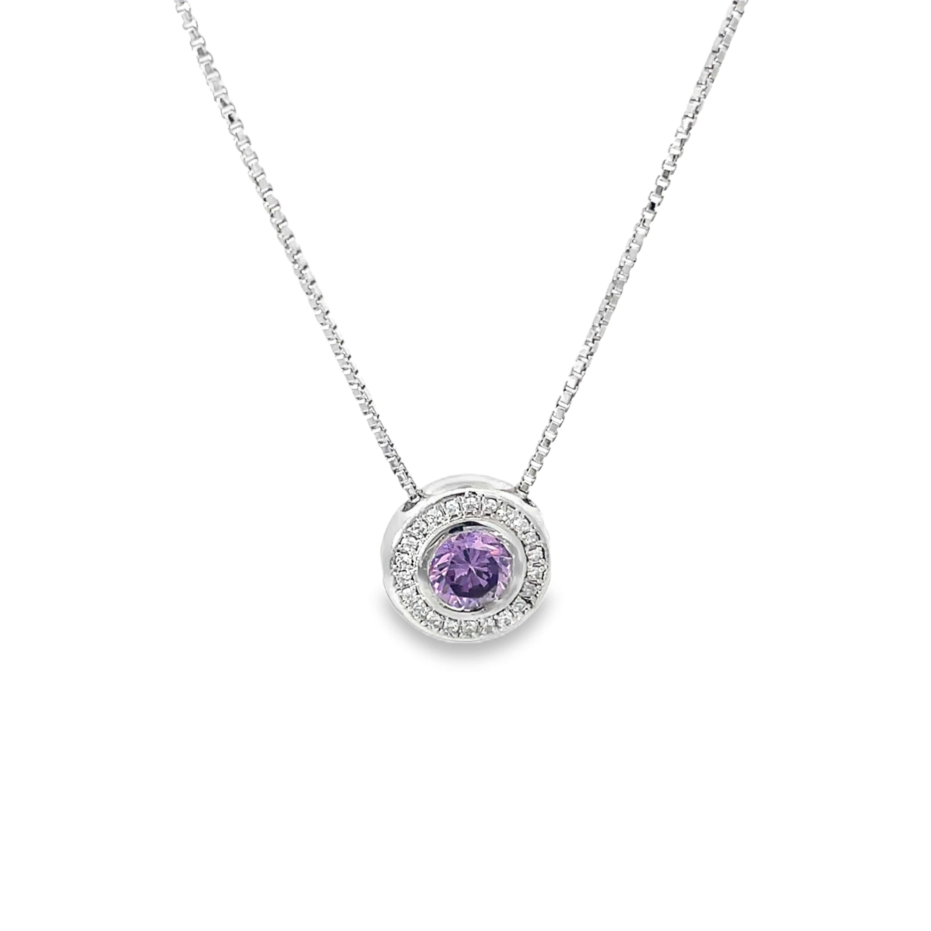 LAVENDER GLEAM SILVER PENDANT
