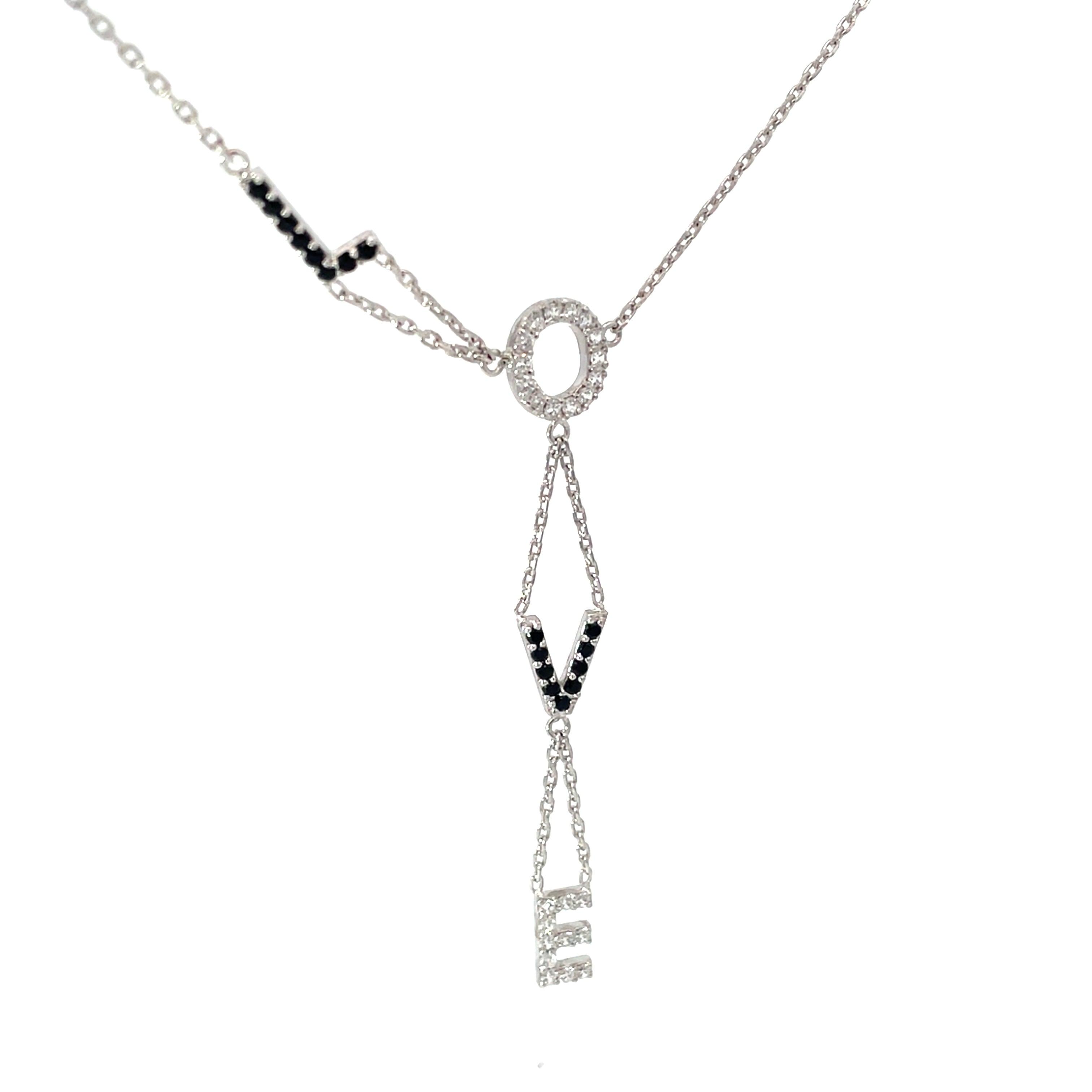 LOVE DROP SILVER PENDANT CHAIN