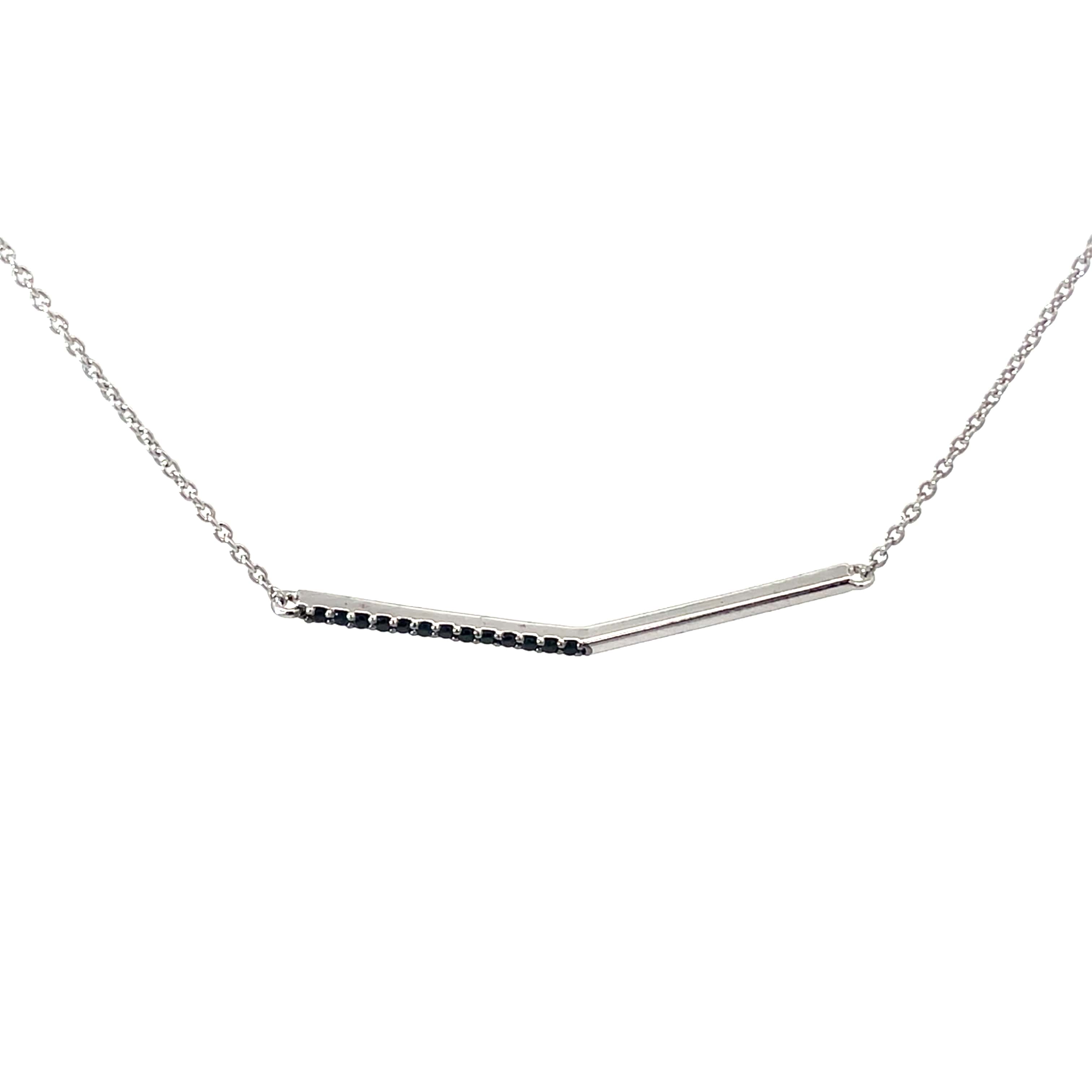CHEVRON CHIC SILVER PENDANT CHAIN