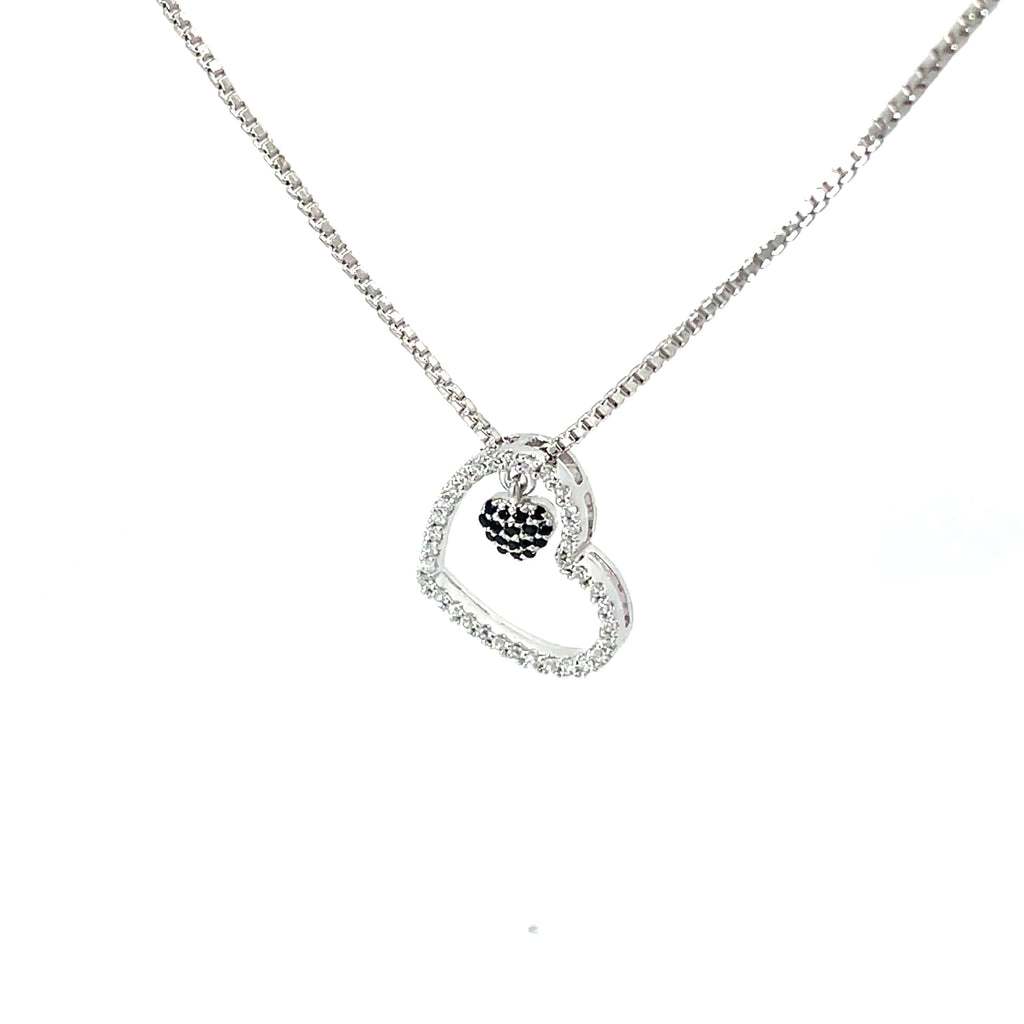 QUEEN OF HEARTS SILVER PENDANT CHAIN