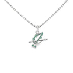 GREEN RHYTHM SILVER PENDANT CHAIN