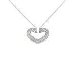 BOLD HEART SILVER PENDANT CHAIN