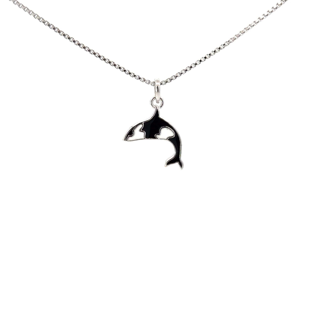 ORCA LOVE HEART SILVER PENDANT CHAIN
