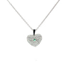 TIED WITH LOVE – GREEN GEM SILVER PENDANT CHAIN