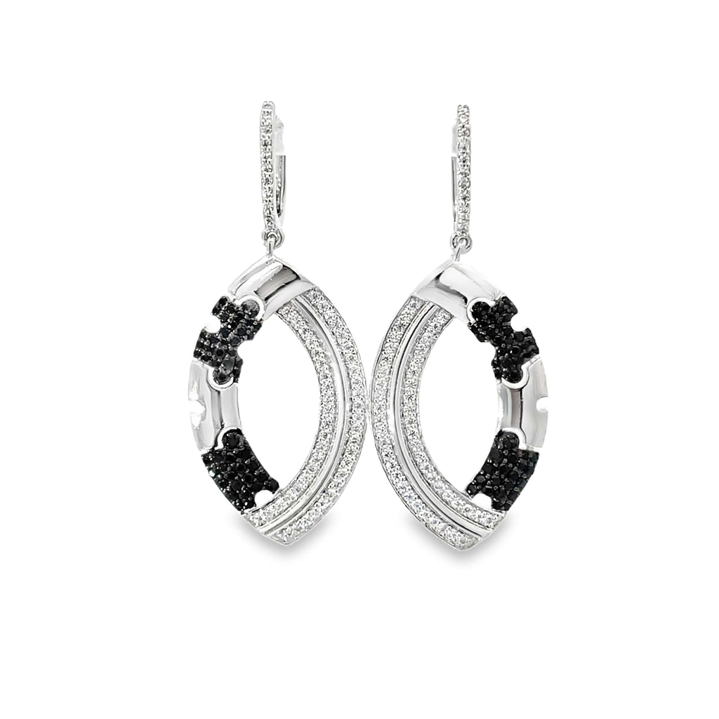 JIGSAW LOOP SILVER EARRING