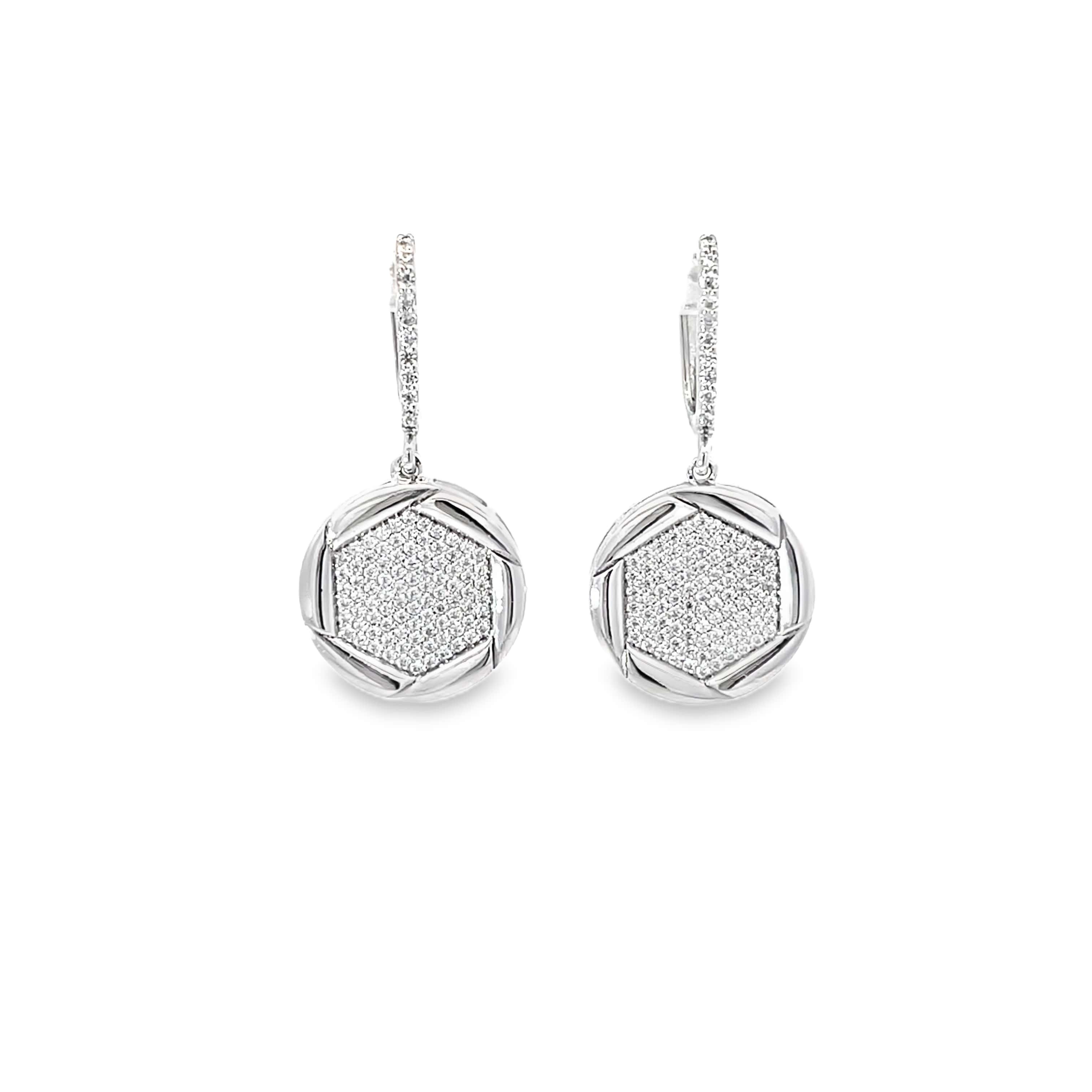 STELLAR HEXA SILVER EARRINGS