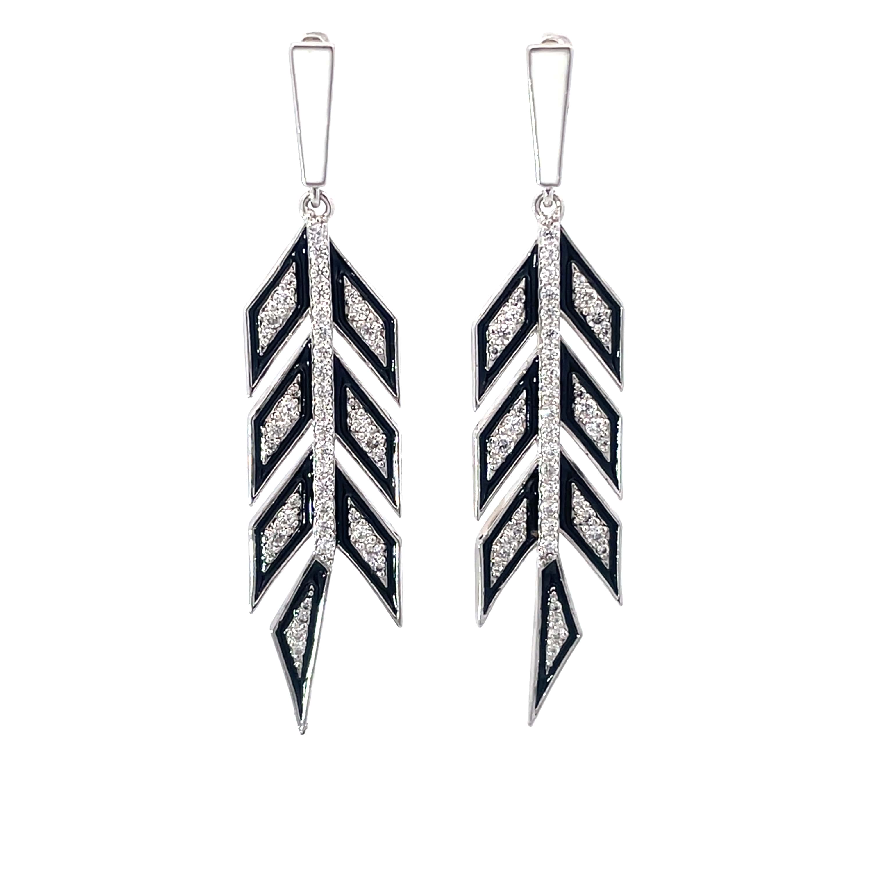 TRIBAL GLINT SILVER EARRINGS