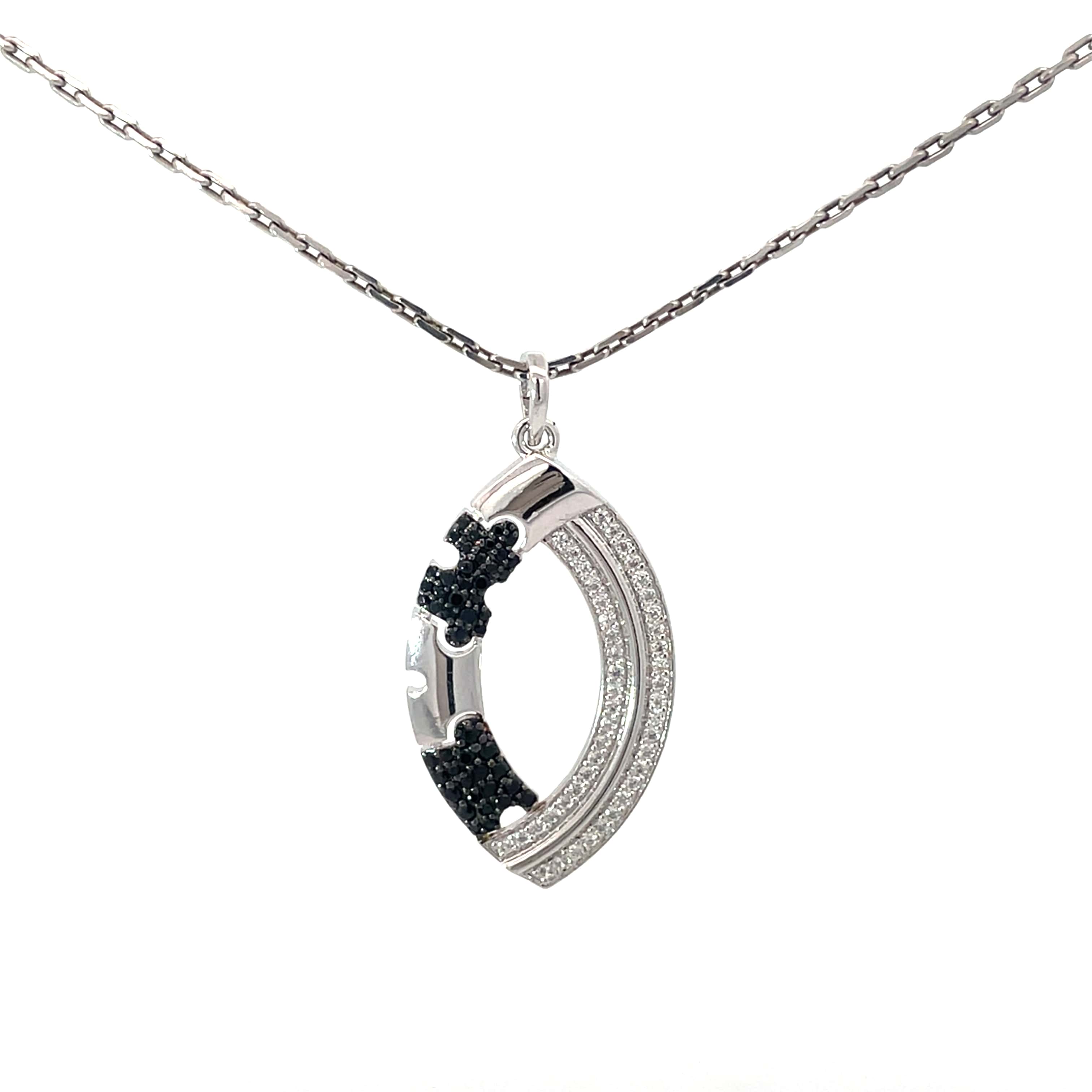 JIGSAW LOOP SILVER PENDANT